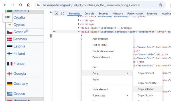 Devtool Copy Css Selector